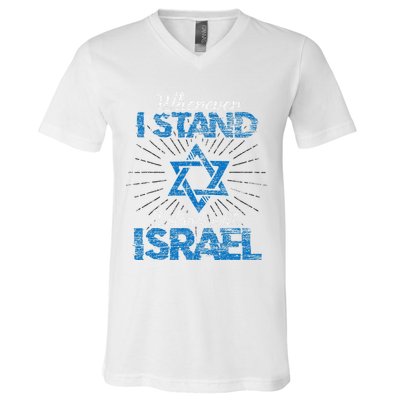 Support Israel Standing Strong Together V-Neck T-Shirt