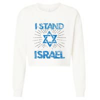 Support Israel Standing Strong Together Cropped Pullover Crew