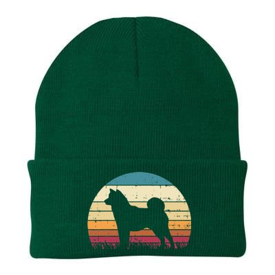 Shiba Inu Sunset Retro Animal Pet Akita Dog Knit Cap Winter Beanie