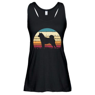 Shiba Inu Sunset Retro Animal Pet Akita Dog Ladies Essential Flowy Tank