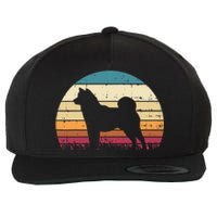 Shiba Inu Sunset Retro Animal Pet Akita Dog Wool Snapback Cap