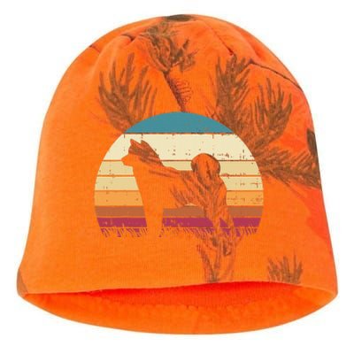 Shiba Inu Sunset Retro Animal Pet Akita Dog Kati - Camo Knit Beanie