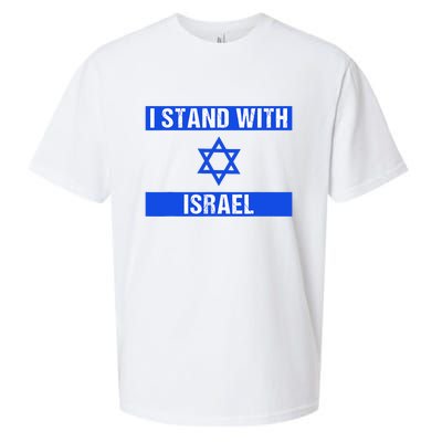 Support I Stand With Israel Jewish Heritage Israeli Flag Sueded Cloud Jersey T-Shirt