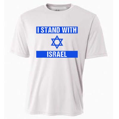 Support I Stand With Israel Jewish Heritage Israeli Flag Cooling Performance Crew T-Shirt