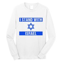 Support I Stand With Israel Jewish Heritage Israeli Flag Long Sleeve Shirt