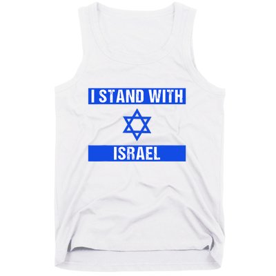 Support I Stand With Israel Jewish Heritage Israeli Flag Tank Top