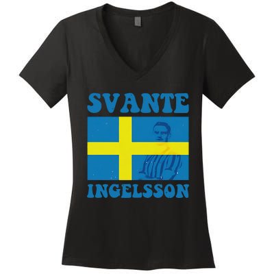 Svante Ingelsson Sheffield Wednesday Efl Flag Women's V-Neck T-Shirt