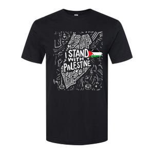 Support I Stand With Palestine Free Palestine Flag Arabic  Softstyle CVC T-Shirt