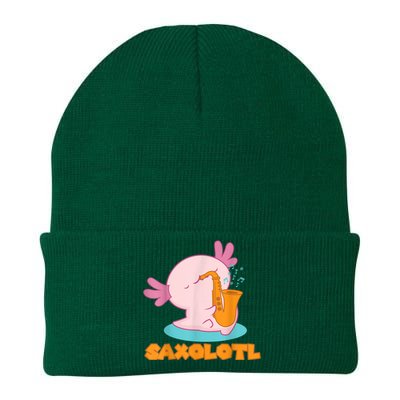 Saxolotl I Sax Bari Saxophone Pink Axolotl Knit Cap Winter Beanie