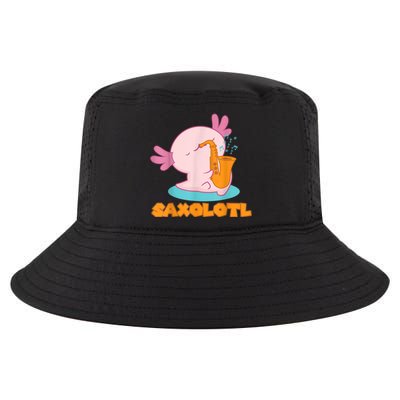 Saxolotl I Sax Bari Saxophone Pink Axolotl Cool Comfort Performance Bucket Hat