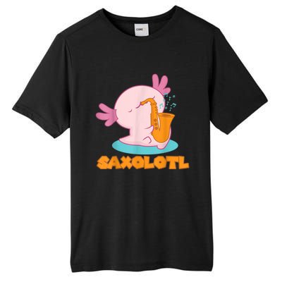 Saxolotl I Sax Bari Saxophone Pink Axolotl Tall Fusion ChromaSoft Performance T-Shirt