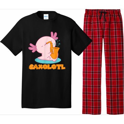 Saxolotl I Sax Bari Saxophone Pink Axolotl Pajama Set