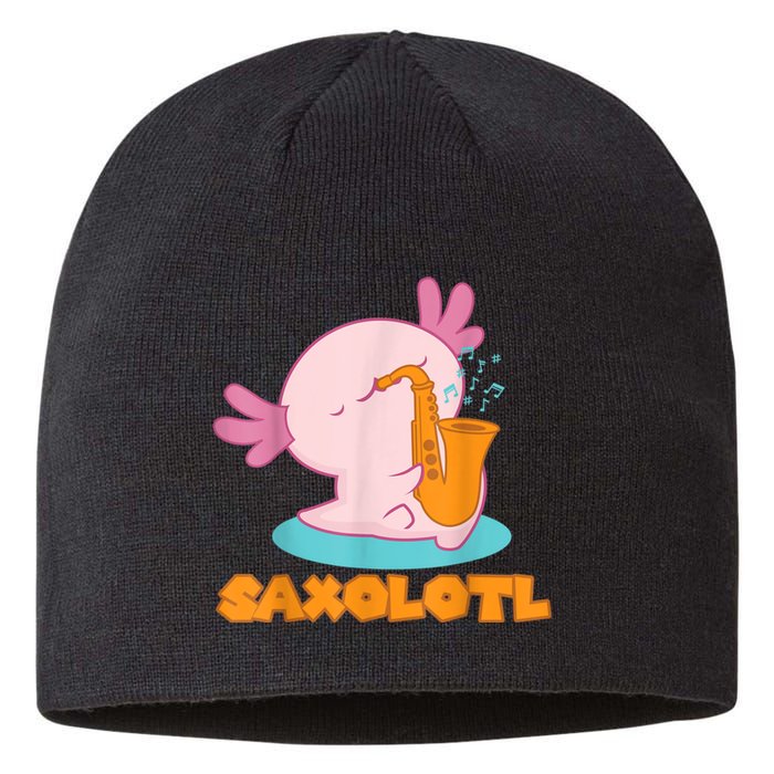 Saxolotl I Sax Bari Saxophone Pink Axolotl Sustainable Beanie