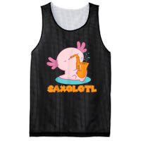 Saxolotl I Sax Bari Saxophone Pink Axolotl Mesh Reversible Basketball Jersey Tank