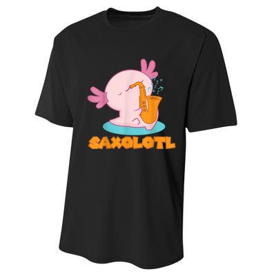 Saxolotl I Sax Bari Saxophone Pink Axolotl Performance Sprint T-Shirt