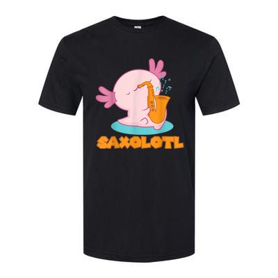 Saxolotl I Sax Bari Saxophone Pink Axolotl Softstyle® CVC T-Shirt