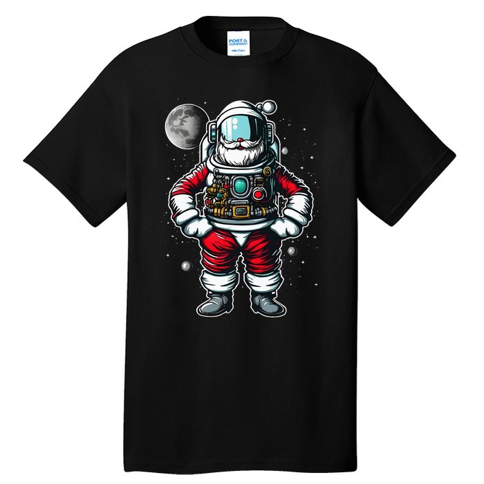 Santa in Space Festive Astronaut Christmas Gift Tall T-Shirt