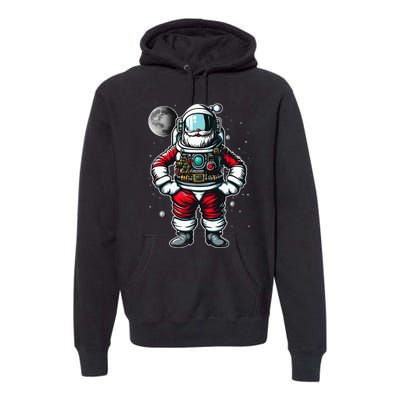 Santa in Space Festive Astronaut Christmas Gift Premium Hoodie