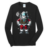 Santa in Space Festive Astronaut Christmas Gift Tall Long Sleeve T-Shirt