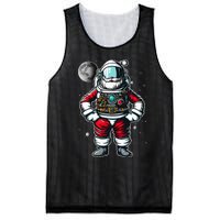 Santa in Space Festive Astronaut Christmas Gift Mesh Reversible Basketball Jersey Tank