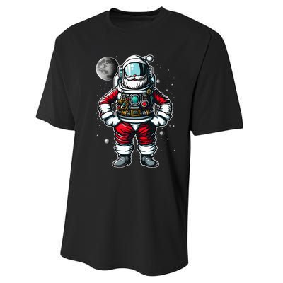 Santa in Space Festive Astronaut Christmas Gift Performance Sprint T-Shirt