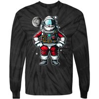 Santa in Space Festive Astronaut Christmas Gift Tie-Dye Long Sleeve Shirt