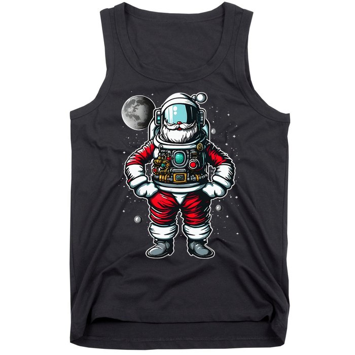 Santa in Space Festive Astronaut Christmas Gift Tank Top