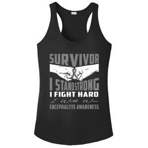 Survivor I Stand Strong Encephalitis Awareness Great Gift Ladies PosiCharge Competitor Racerback Tank