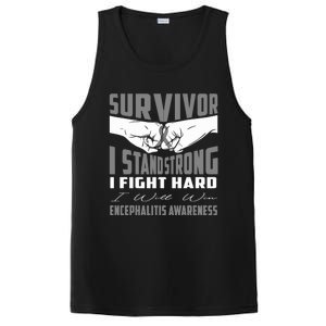 Survivor I Stand Strong Encephalitis Awareness Great Gift PosiCharge Competitor Tank