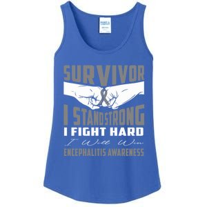 Survivor I Stand Strong Encephalitis Awareness Great Gift Ladies Essential Tank