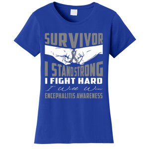 Survivor I Stand Strong Encephalitis Awareness Great Gift Women's T-Shirt