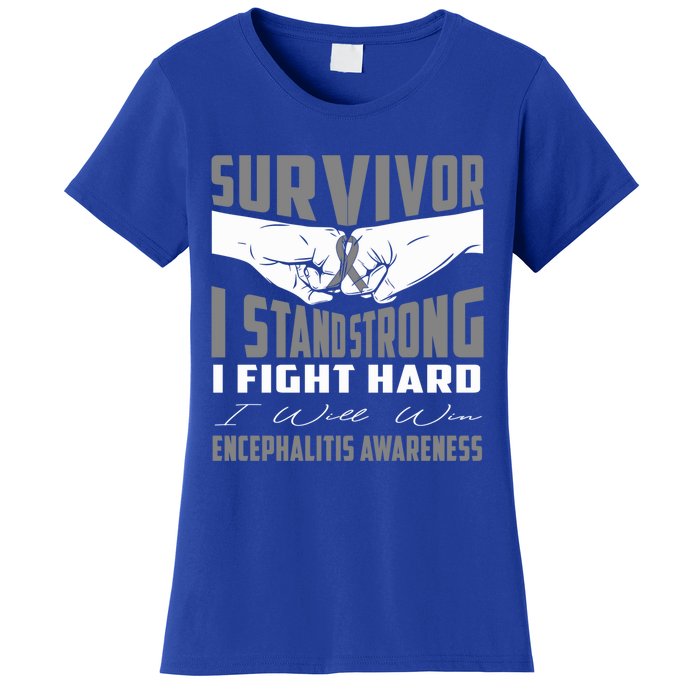 Survivor I Stand Strong Encephalitis Awareness Great Gift Women's T-Shirt