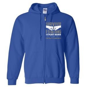 Survivor I Stand Strong Encephalitis Awareness Great Gift Full Zip Hoodie