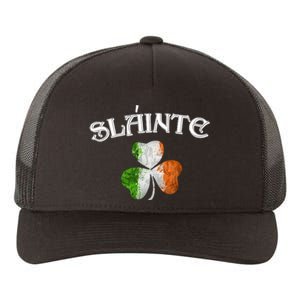 Slainte Irish St Patrick Day St Patrick's Day Slainte Shamrock Yupoong Adult 5-Panel Trucker Hat