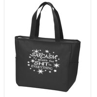 Sarcasm I Sprinkle That Sh T On Everything Funny TShirt Zip Tote Bag