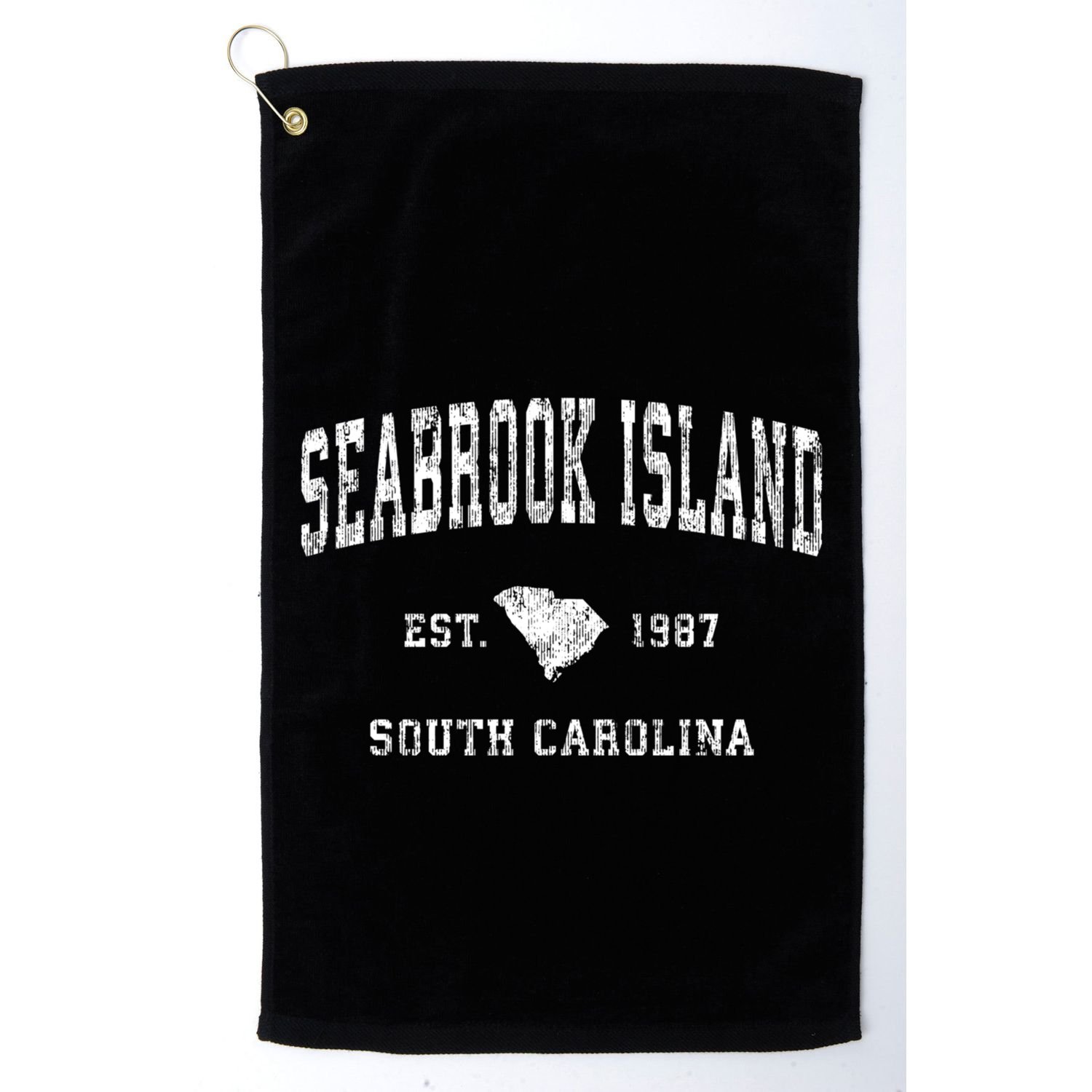 Seabrook Island South Carolina Sc Vintage Established Athletic Sports Golf Towel