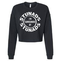 Stunads I’m Surrounded By Stunads Funny Italian Sayings Cropped Pullover Crew