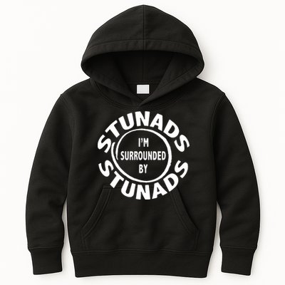 Stunads I’m Surrounded By Stunads Funny Italian Sayings Kids Hoodie