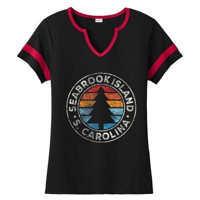 Seabrook Island South Carolina Sc Ladies Halftime Notch Neck Tee