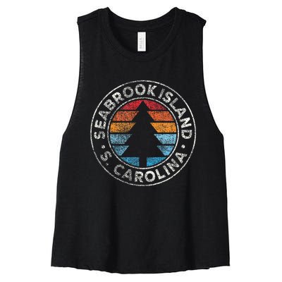 Seabrook Island South Carolina Sc Women's Racerback Cropped Tank