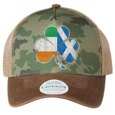 Scotch Irish Shamrock Scottish St Patricks Day Legacy Tie Dye Trucker Hat