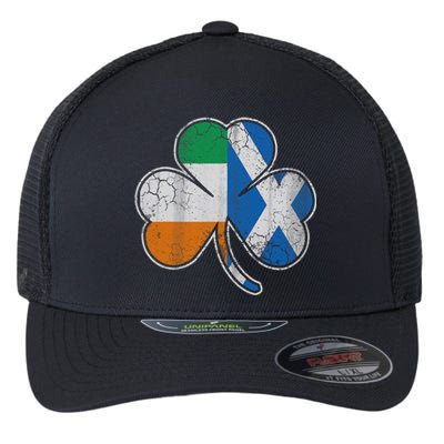 Scotch Irish Shamrock Scottish St Patricks Day Flexfit Unipanel Trucker Cap