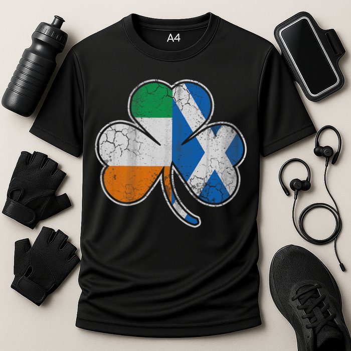 Scotch Irish Shamrock Scottish St Patricks Day Cooling Performance Crew T-Shirt