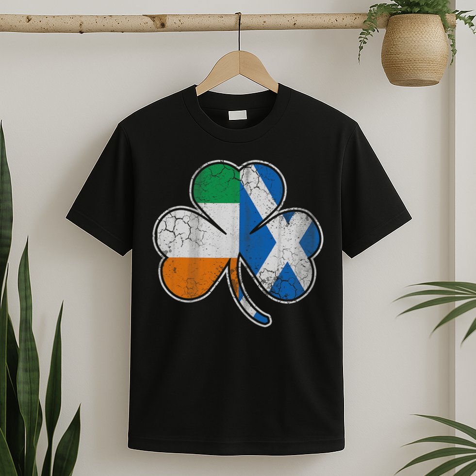 Scotch Irish Shamrock Scottish St Patricks Day T-Shirt