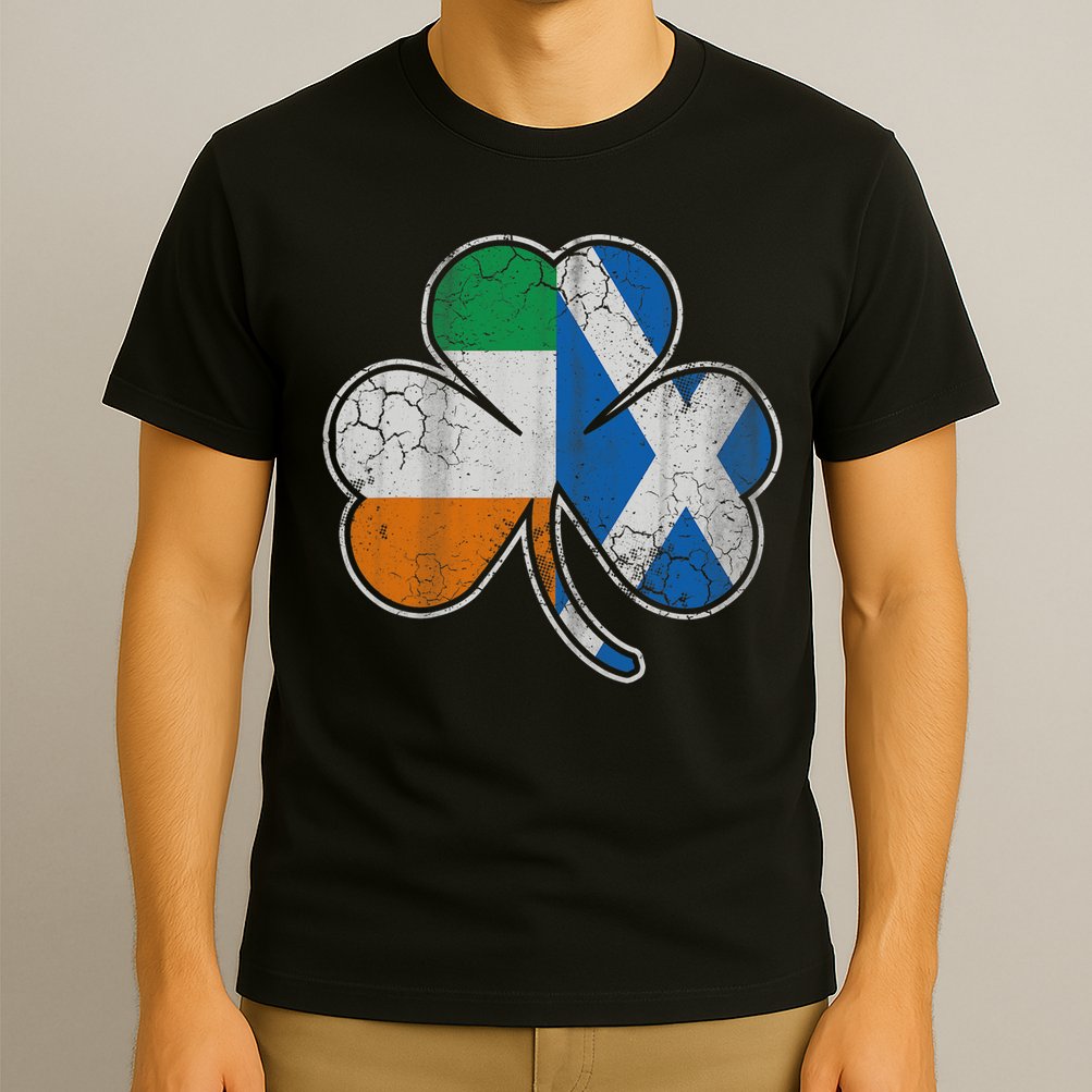Scotch Irish Shamrock Scottish St Patricks Day T-Shirt