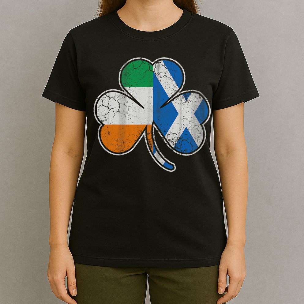 Scotch Irish Shamrock Scottish St Patricks Day T-Shirt