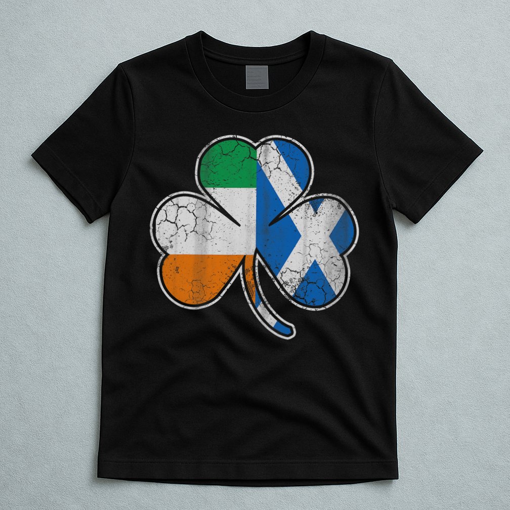 Scotch Irish Shamrock Scottish St Patricks Day T-Shirt