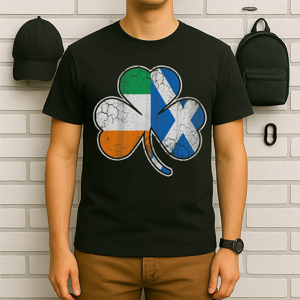 Scotch Irish Shamrock Scottish St Patricks Day T-Shirt