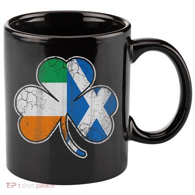 Scotch Irish Shamrock Scottish St Patricks Day 11oz C Handle Ceramic Mug