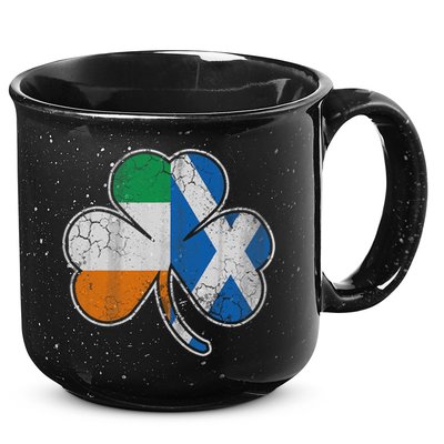 Scotch Irish Shamrock Scottish St Patricks Day 15oz Campfire Ceramic Mug